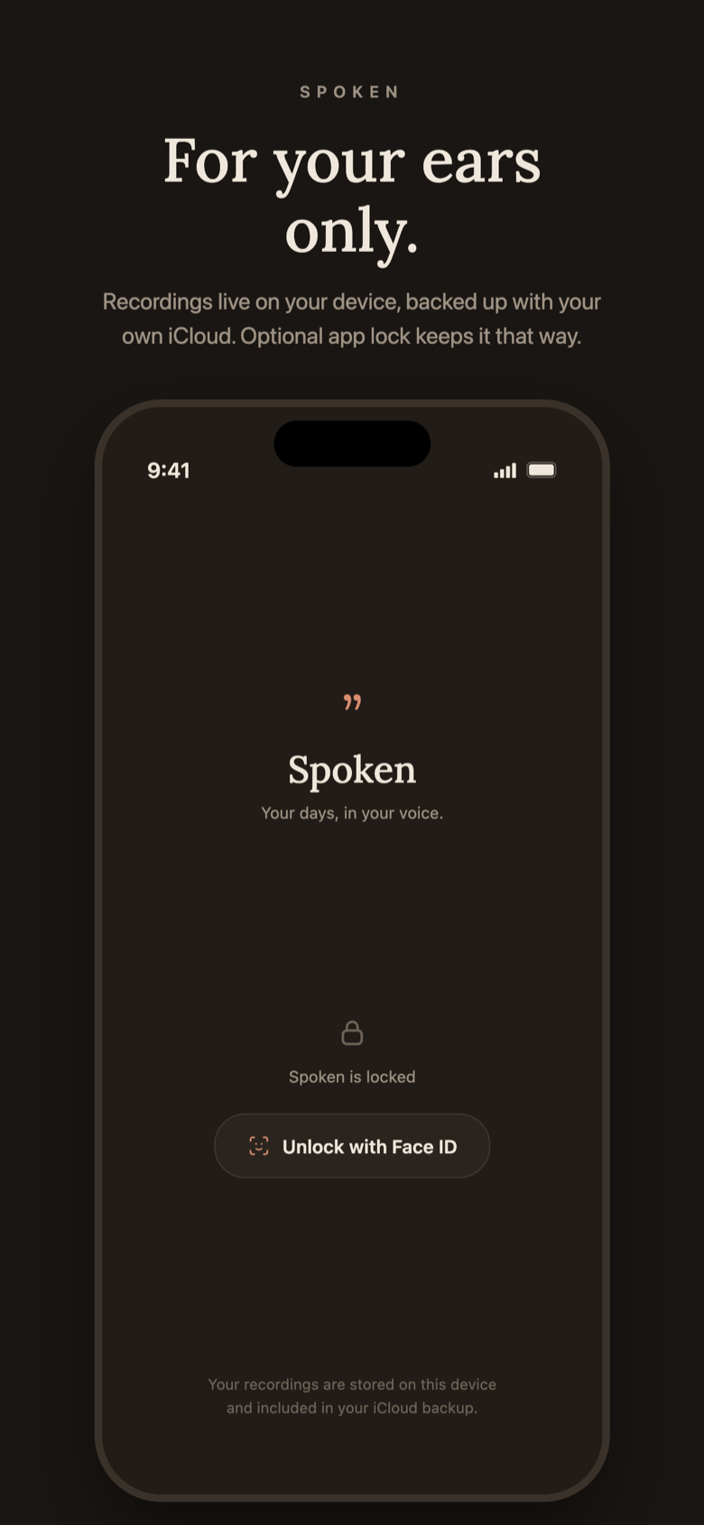 App lock — for your ears only